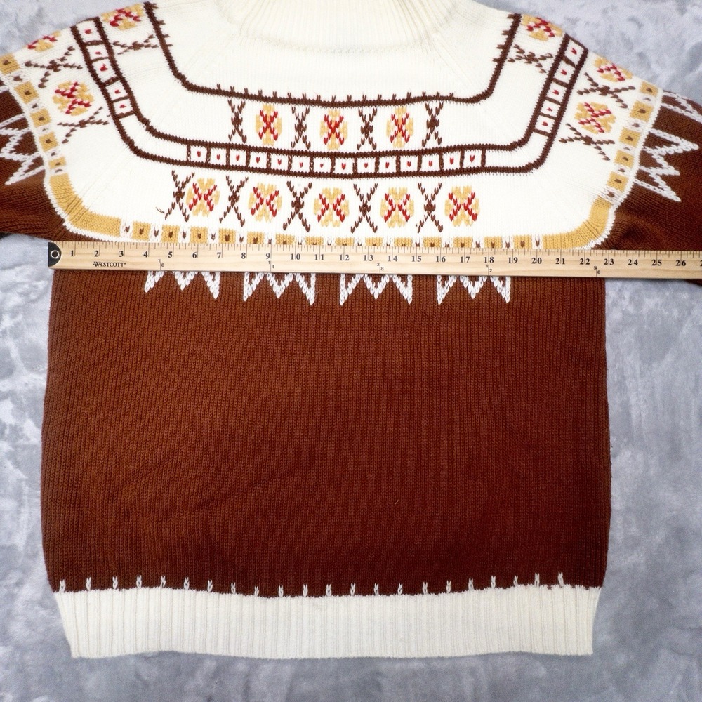 Vtg JC Penny 100% Acrylic Fair Isle Knit Sweater Womens XL - Picture 3 of 9